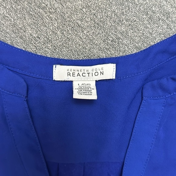 Kenneth Cole Royal Blue Long Sleeve Blouse Size Large - Picture 4 of 6